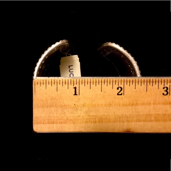 Lucky Brand Silver Tone Wide Cuff Bangle - Picture 5 of 5
